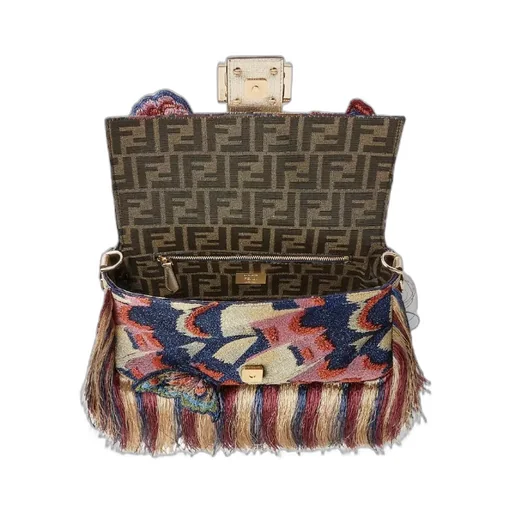 Baguette® Bag With Multicolour Lamé Night Butterfly Embroidery