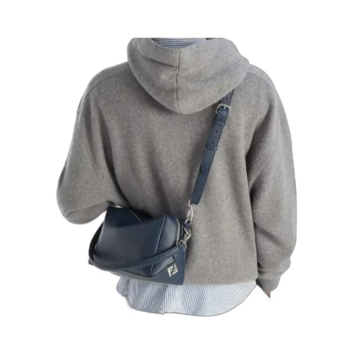 Fendi Lui Medium Dark Blue Leather Bag