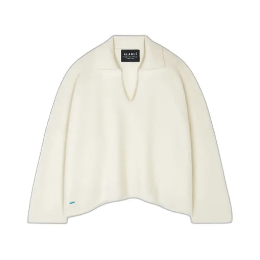 Finest Polo-Collar Ribbed Sweater