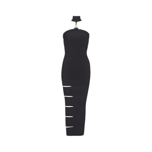 Balmain Embellished Long Sleeveless Dress
