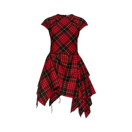 Alexander Mcqueen Macqueen Tartan Mini Dress