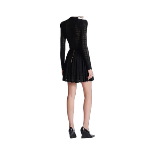 Balmain Pleated Button Detailed Skirt
