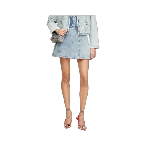 De-Sweny-S Houndstooth-Pattern Short Skirt