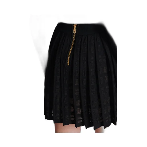 Balmain Pleated Button Detailed Skirt