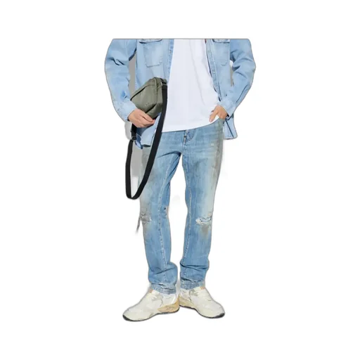Dsquared2 Logo-Patch Distressed Teddy Jeans