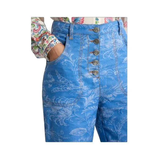 Etro Paisley Motif High Waist Jeans
