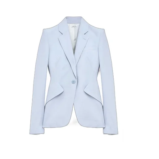 Alexander Mcqueen Shoulder Pads Buttoned Blazer