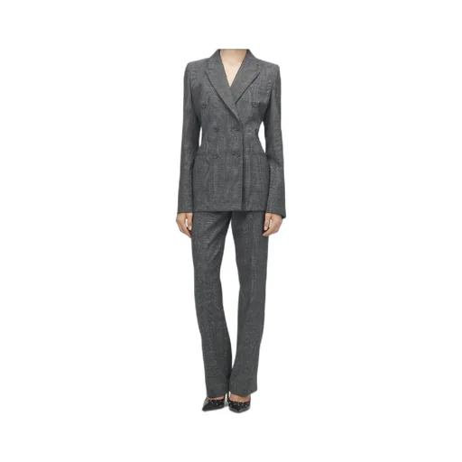 Alexander Mcqueen Flecked Glen Check Double-Breasted Jacket
