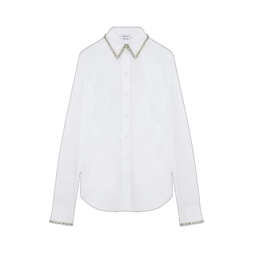 Alexander Mcqueen Embellished Collared Long-Sleeve Shirt