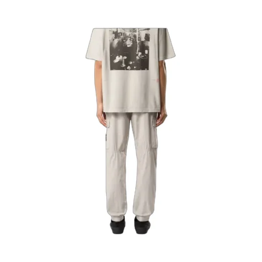Stone Island Logo Patch Tapered Leg Trousers