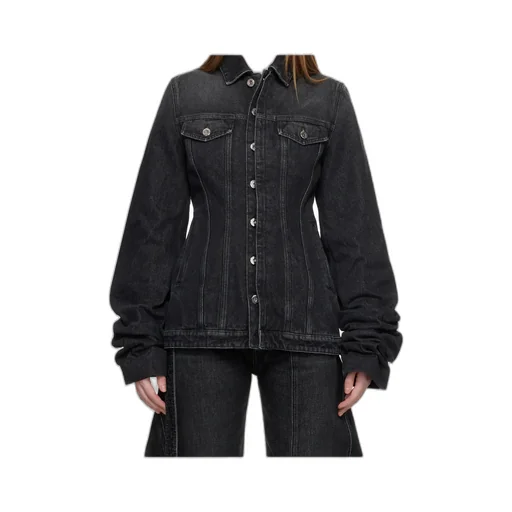 Button-Down Long-Sleeved Denim Jacket