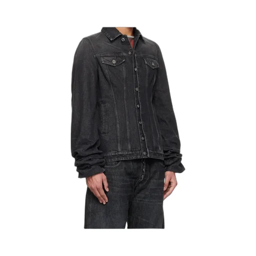 Button-Down Long-Sleeved Denim Jacket