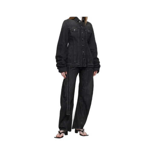 Button-Down Long-Sleeved Denim Jacket