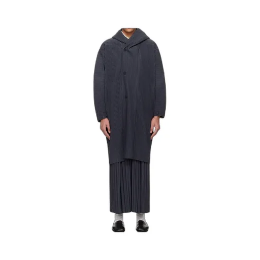 Pleated Long-Sleeved Coat