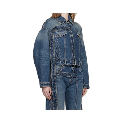 Button-Down Long-Sleeved Denim Jacket