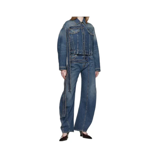 Button-Down Long-Sleeved Denim Jacket