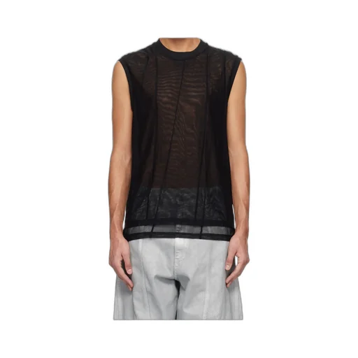 Sheer Round Neck Vest