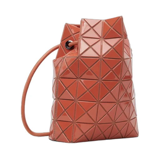 Geometric-Pattern Drawstring Bucket Bag