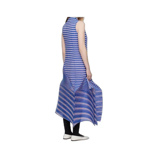 Issey Miyake Striped Sleeveless Dress