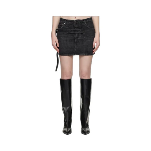 Low Rise Denim Mini Skirt