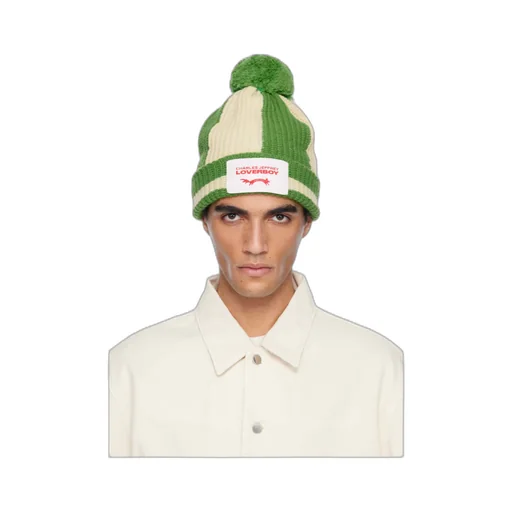 Pom-Pom Wool Blend Knitted Cap