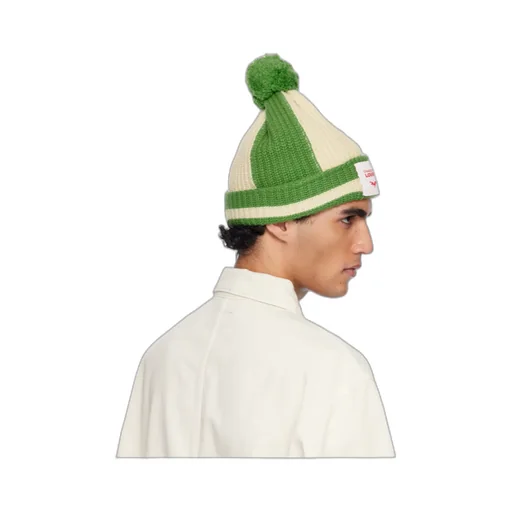 Pom-Pom Wool Blend Knitted Cap