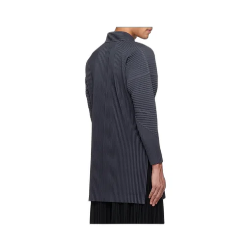 Pleated Knit Polo Shirt