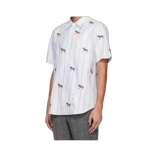 Horse Print Striped Shirt
