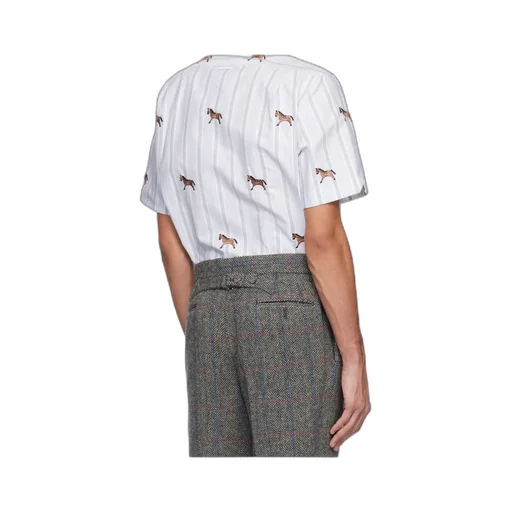 Horse Print Striped Shirt