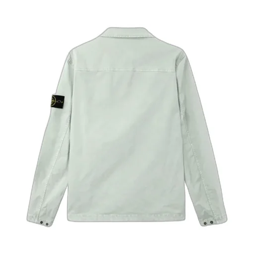 Regular-Fit Zipper-Up Overshirt With Pocket