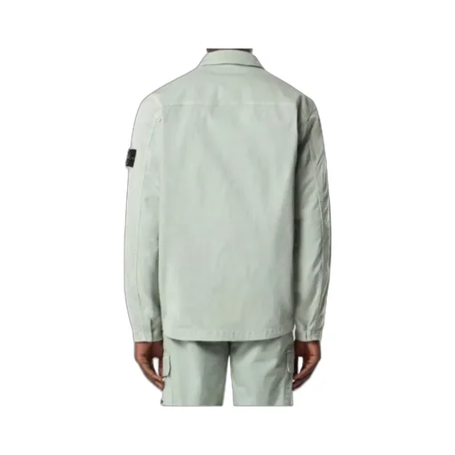 Regular-Fit Zipper-Up Overshirt With Pocket