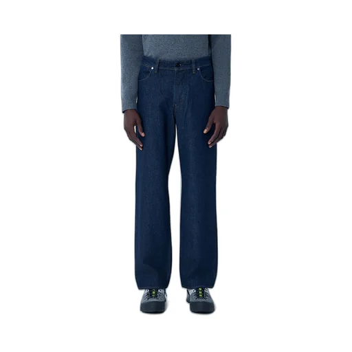 Stone Island Logo Patch Loose Fit Jeans