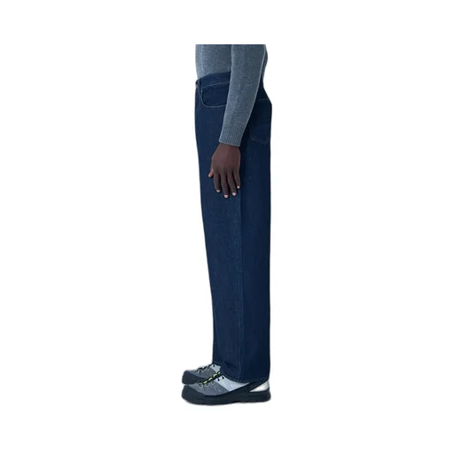 Stone Island Logo Patch Loose Fit Jeans