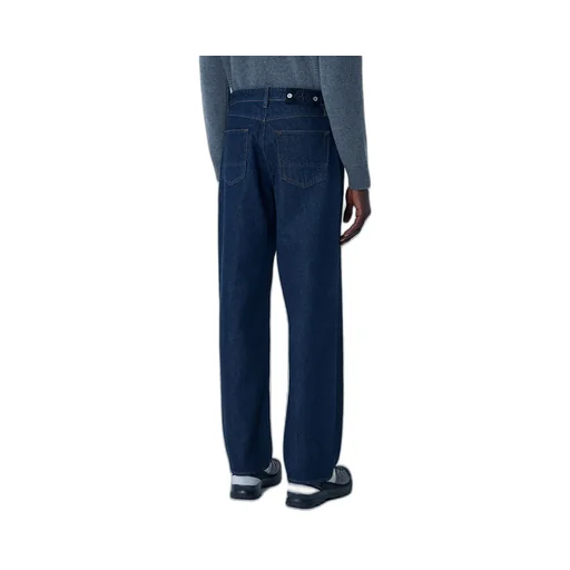 Stone Island Logo Patch Loose Fit Jeans