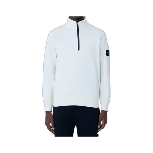 Stone Island Logo Patch Quarter-Zip Sweatshirt