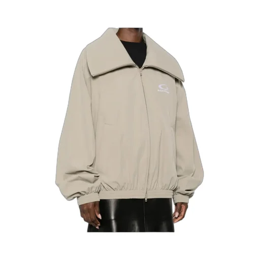 High Collar Logo Jacket