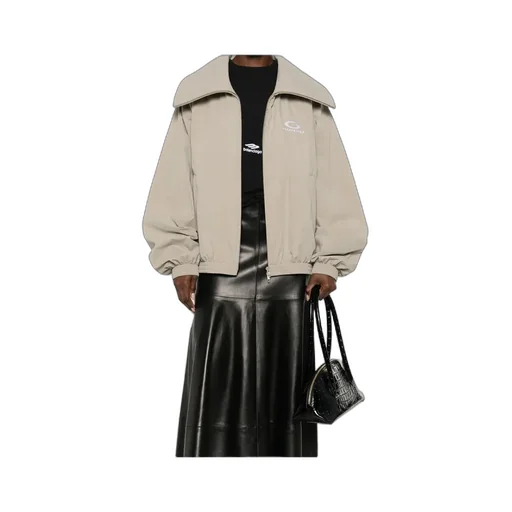 High Collar Logo Jacket