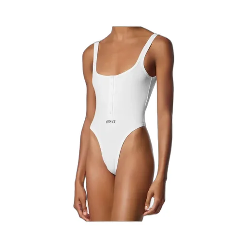 Versace Logo-Embroidered Ribbed Bodysuit