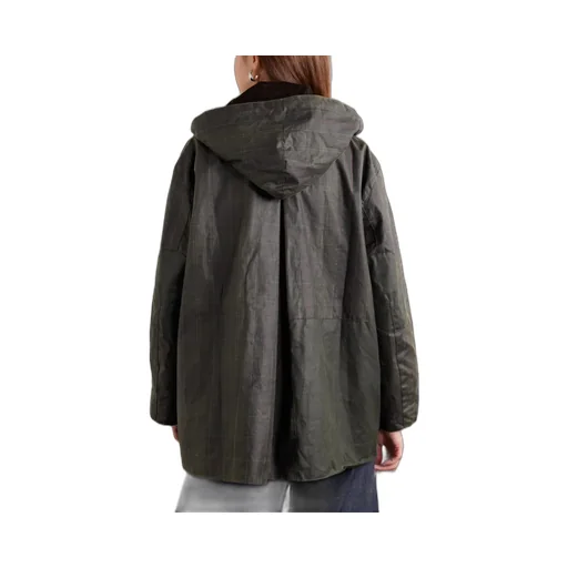 Ganni Plaid Hooded Jacket