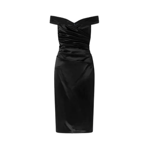 Off-Shoulder Pleated Dress