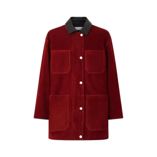 Barn Leather-Trimmed Suede Jacket