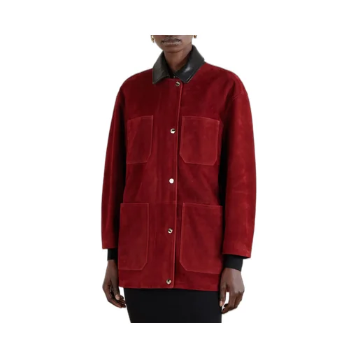 Barn Leather-Trimmed Suede Jacket