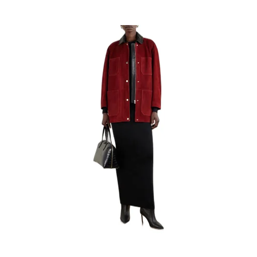 Barn Leather-Trimmed Suede Jacket