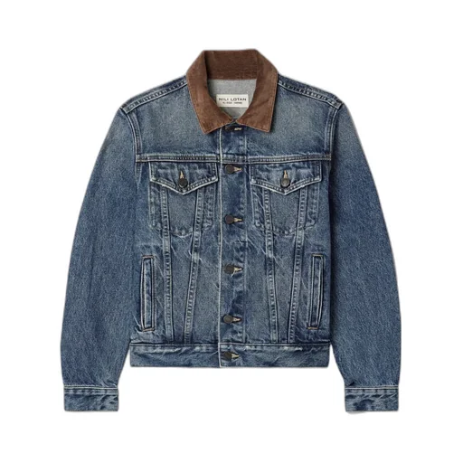 Corduroy Trim Denim Jacket