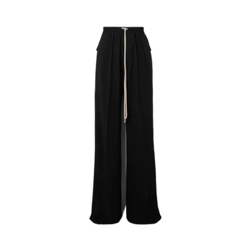 Pleated Crepe Wide-Leg Pants