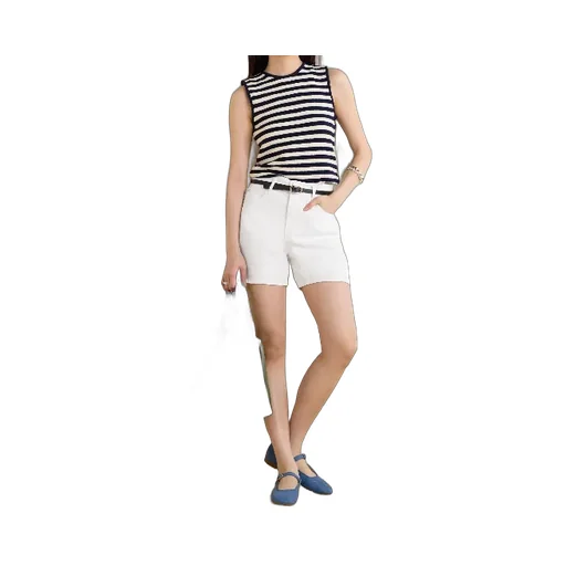High-Waisted Denim Shorts