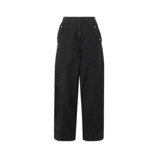 High-Waisted Wide-Leg Casual Pants