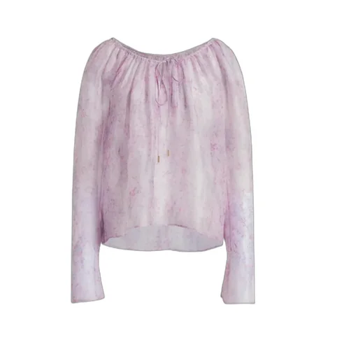 Silk Organza Blouse With Floral Print