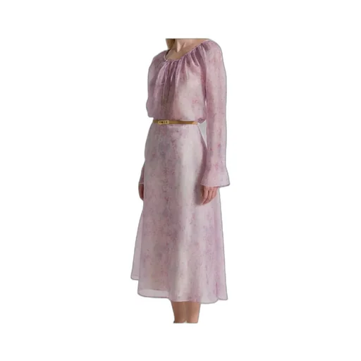 Silk Organza Blouse With Floral Print