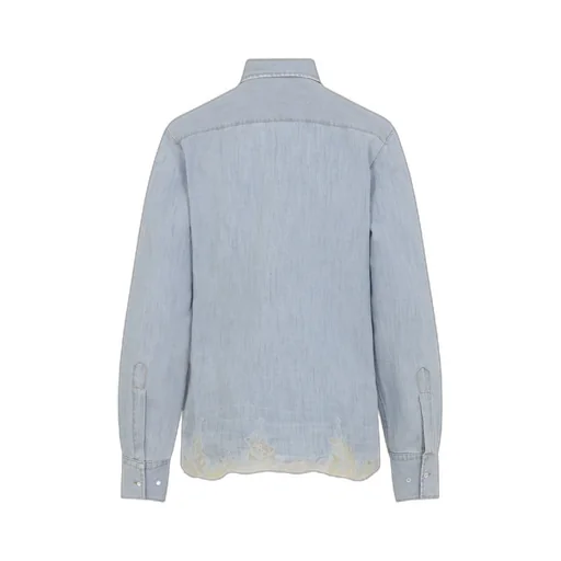 Ermanno Scervino Lace-Detailed Long-Sleeved Buttoned Shirt